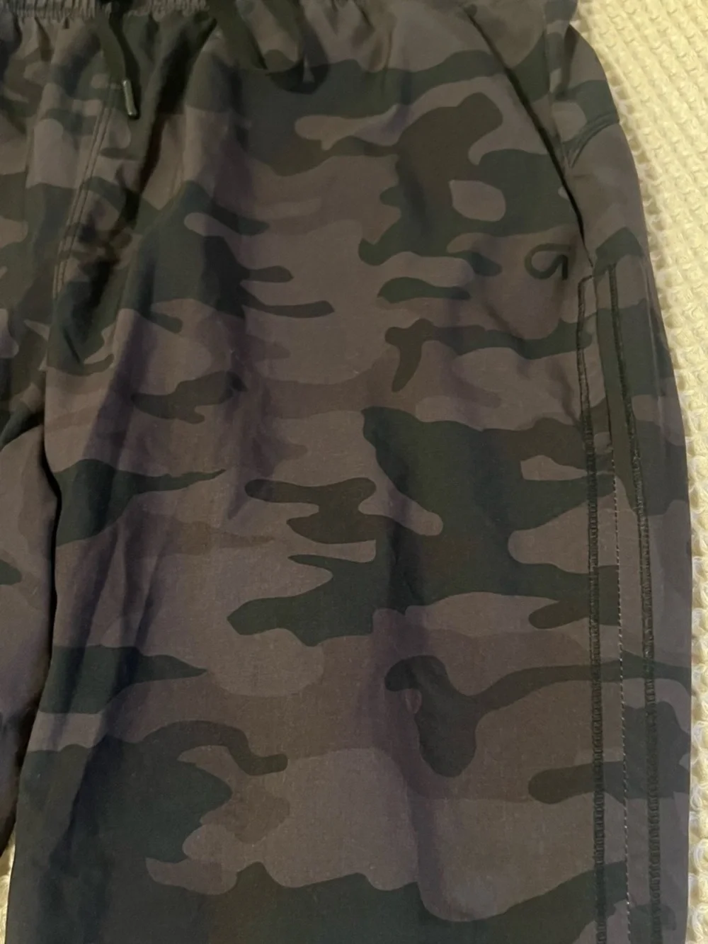 GAP gapfit Black Camo Drawstring Joggers Womens size small with pockets - Picture 4 of 6